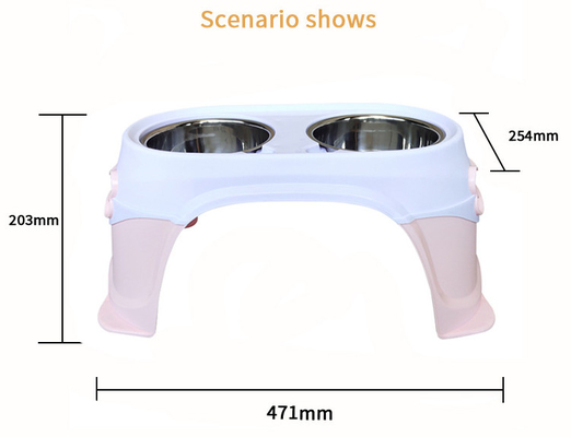 Elevated Height Adjustable Raised Stainless Steel Dog Food Dish And Pet Water Bowls