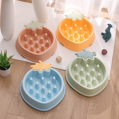Strawberry Slow Food Bowl Pet Bowl Dog Food Bowl Cat Food Bowl Non-Slip Anti-Choking Fruit Cartoon Bowl Cat Bowl Wholesa
