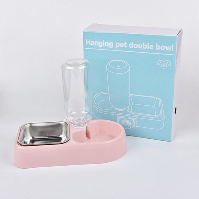 Automatic Water Refill Pet Hanging Bowl Amazon Hanging Automatic Water Refill Dog Cat Double Bowl