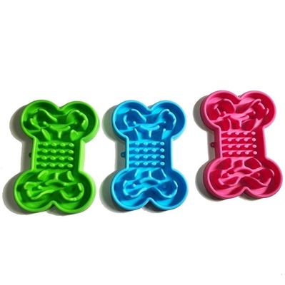 Bone-Shaped Silicone Pet Slow Food Bowl Jungle Bowl Dog Bowl Puppies Slow Food And Prevent Choking