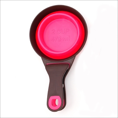 Folding Silicone Pet Bowl Folding Food Spoon Can Clip Grain Bag Water Bowl Measuring Cup Dog Food Spoon