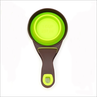 Folding Silicone Pet Bowl Folding Food Spoon Can Clip Grain Bag Water Bowl Measuring Cup Dog Food Spoon