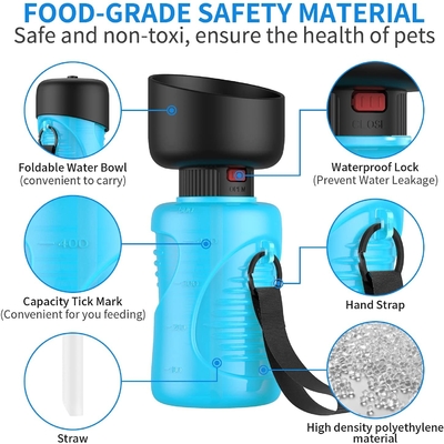 2 in 1 Foldable Travel Walking Pet Water Bottle for Dogs
