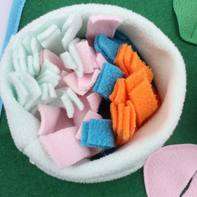 Portable Pet Slow Food Anti-Choking Dog Bowl Folding Polar Fleece Double Food Licking Plate Food Pad