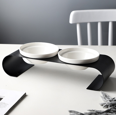 Elevated Ceramic Dog Cat Bowls for Food and Water