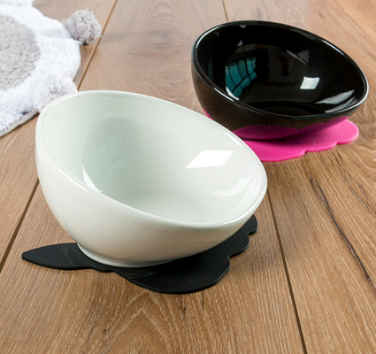CeramicsTilted Single Food Feeding Bowl for French Bulldogs/Cats