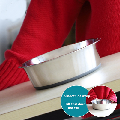 Stainless Steel Pet Bowl Anti-Slip Pet Food Basin Silicone Cat Bowl Dog Bowl Feeder Drinker Cat Supplies