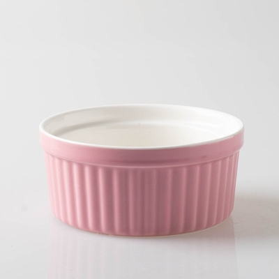 Ceramic Double Bowl Water Bowl High Foot Cat Food Bowl Drinking Bowl Pet Bowl Oblique Mouth Food Bowl Supplies
