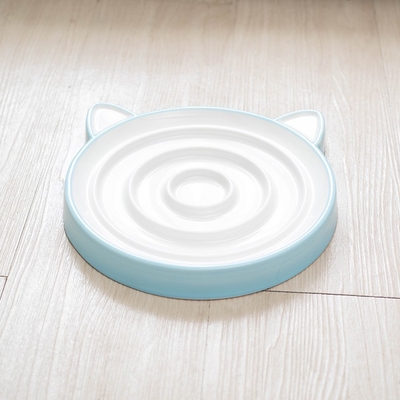Slow Food Bowl Ceramic Cat Bowl Dog Anti Choking Slow Food Basin Pet Puppy Dog Basin Cat Eat
