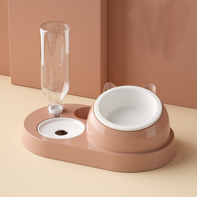 Cat Bowl Ceramic Bowl Protects Cervical Vertebrae Automatic Drinking Oblique Mouth Cat Bowl Against Overturning