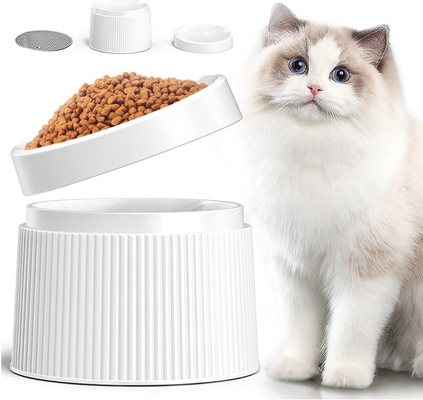 Tilted Elevated Cat Food Bowl Dish Pet Feeding Station With Stand ABS
