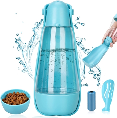 ABS Portable Pet Water Dispenser Feeder Container With Drinking Cup Bowl Outdoor Hiking