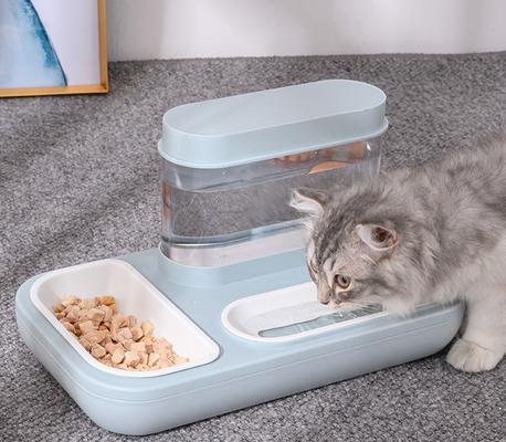 Pet Ceramic Automatic Cat Water Bowl With Extra Food Feeder