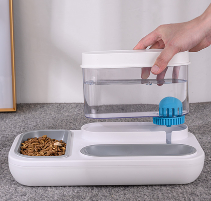 Pet Ceramic Automatic Cat Water Bowl With Extra Food Feeder