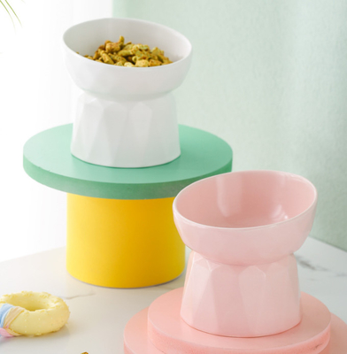 ABS Pet Feeder Elevated Cat Dishes For Food Water