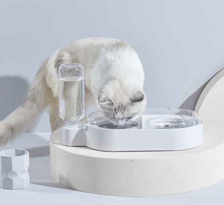 Ceramic Pet Feeder Bowls Set 15 Degree Tilted Platform For Water Food