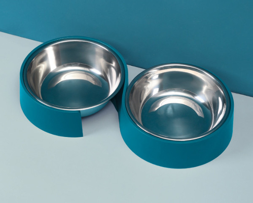 Stainless Steel Double Pet Feeder Bowls With Non Slip Bottom