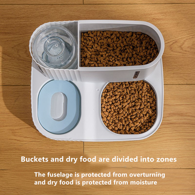 Automatic Water Feeding Cat Double Bowl Prevent Upsetting
