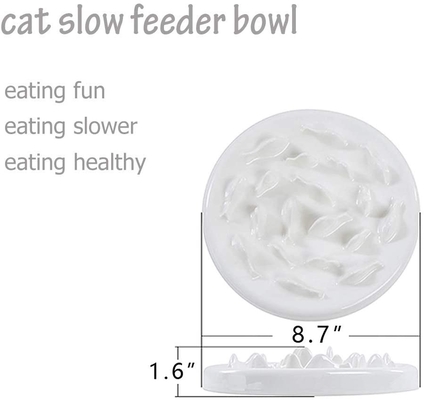 Ceramic Fun Slow Feeder Bowl Interactive Bloat Stop Puzzle Cat Bowl Healthy Eating