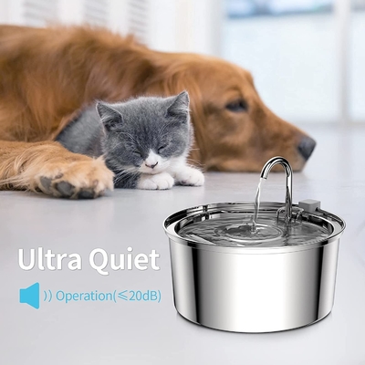 Automatic Dog Water Fountain Stainless Steel Pet Dispenser 3.2L