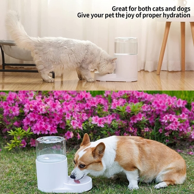 Steel Automatic Water Bowl Dispenser Bowl 2.5L Without Electricity Unplugged