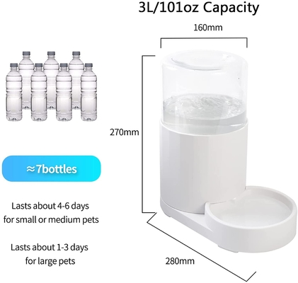 Steel Automatic Water Bowl Dispenser Bowl 2.5L Without Electricity Unplugged