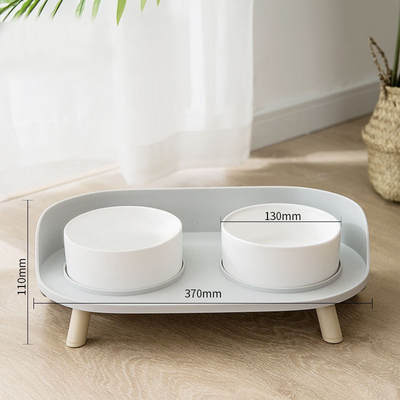 Ceramic Pet Feeder Bowls Anti Overturning Detachable Elevated Rice Basin