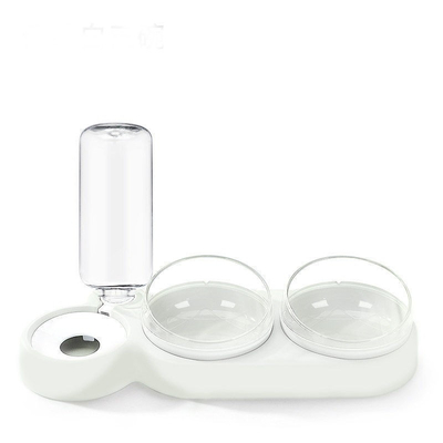 Anti Overturning Double Cat Water Bowl Automatic Water Storage For Protecting Cervical Spine
