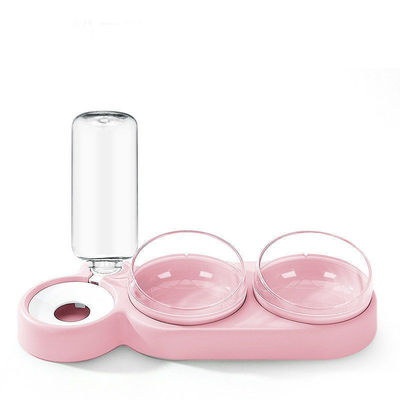Anti Overturning Double Cat Water Bowl Automatic Water Storage For Protecting Cervical Spine