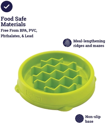 Interactive Cat Puzzle Bowl Non Slip Slow Feeder ABS