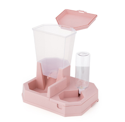 Auto Gravity Pet Feeder Non Spill Water Dispenser 2 In 1