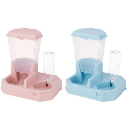 Auto Gravity Pet Feeder Non Spill Water Dispenser 2 In 1