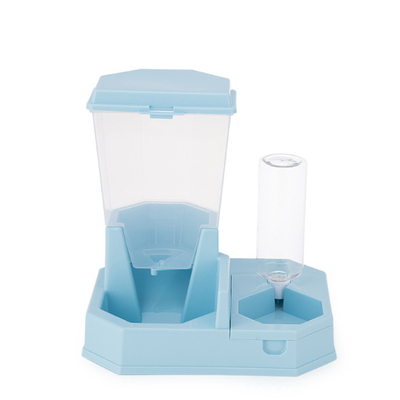 Auto Gravity Pet Feeder Non Spill Water Dispenser 2 In 1