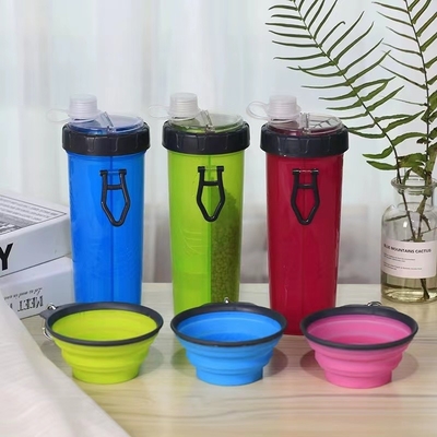 Dual Purpose Pet Water Grain Integrated Cup Portable Folding Dog Food Bowl