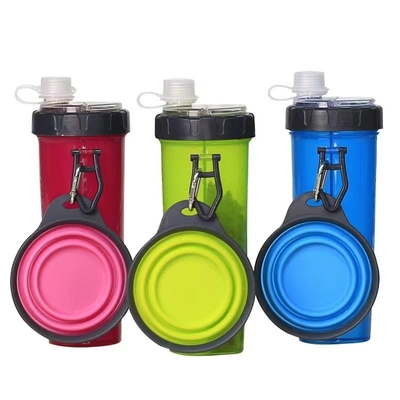 Dual Purpose Pet Water Grain Integrated Cup Portable Folding Dog Food Bowl