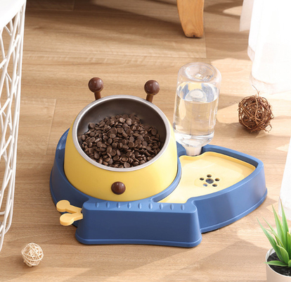 Automatic Cat Dry Food Dispenser ABS Raised Dog Bowls With Microchip