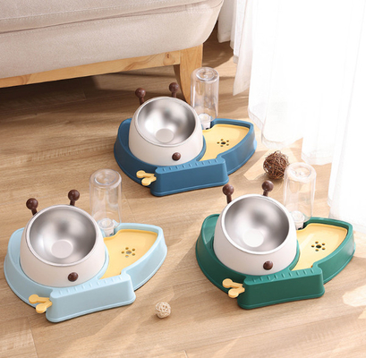 Automatic Cat Dry Food Dispenser ABS Raised Dog Bowls With Microchip