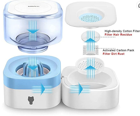 2 Stainless Steel Automatic Water Feeder Raised Dog Cat Bowl 10cm