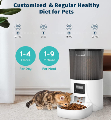 Smart Ceramic Automatic Cat Feeders Double Raised With Camera