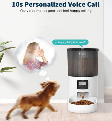 Smart Ceramic Automatic Cat Feeders Double Raised With Camera