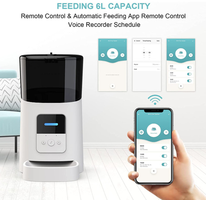 WiFi Smart Pet Feeder Cats Dogs Ceramic Food Bowl With Camera​