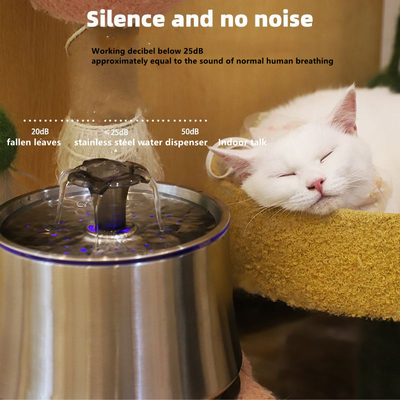 Stainless Steel Electric Running Water Fountain Filter Cat Intelligent Dispenser