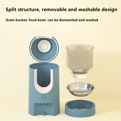 Stainless Steel Intelligent Pet Feeder Timing Quantitative Dual Purpose Moisture Proof