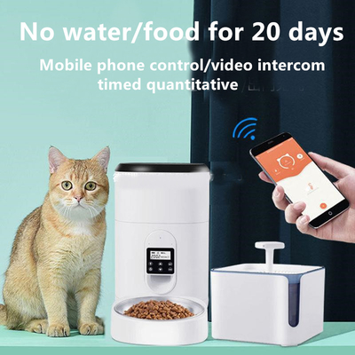 Intelligent Automatic Pet Feeder Bowls Neck Protecting Two In One