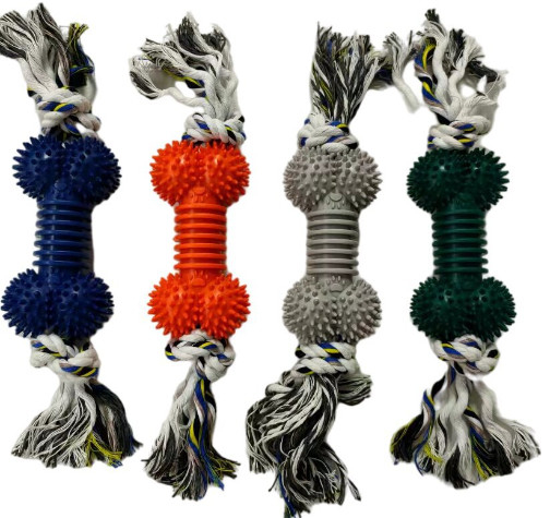 Cotton Rope Rubber Pet Chew Toys For Small Medium Large Dogs