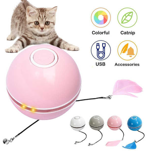 Interactive USB Charging Electronic Cat Ball Interactive Cat Toys Balls