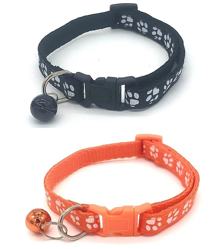 Footprint Cat Dog Collar Patch Cloth Kitten E Collar With Bell