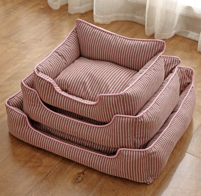 Soft Washable Breathable Rectangle Dog Sleeping Bed Anti Slip Bottom