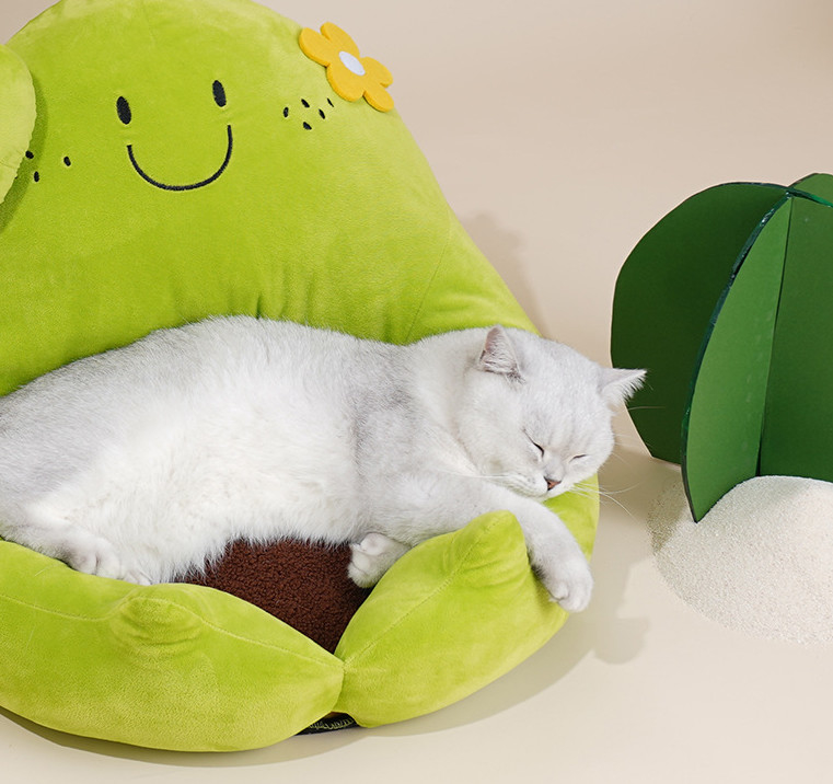 Cute Kitten Beds Double Sided Cushion Available In All Seasons Removable Foldable High Resilience Bed