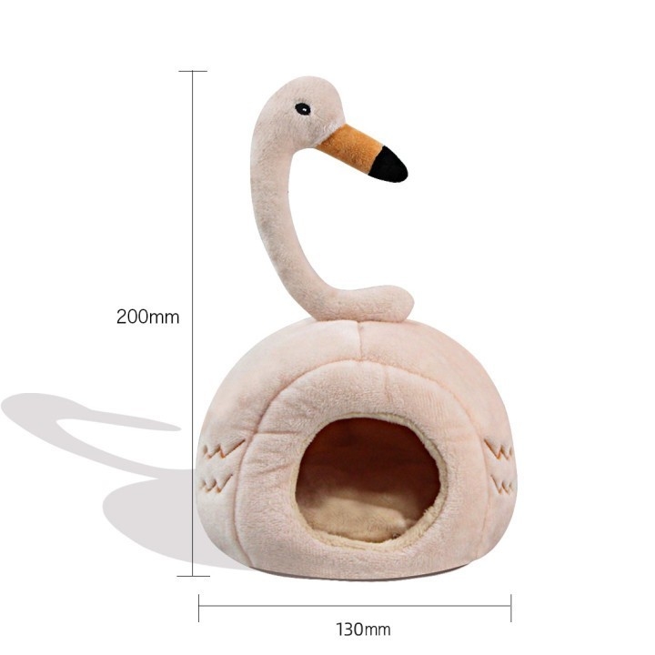 Cute Hamster Cotton Nest Thickened Plush Fabric Magic Bird Pet House Winter Warm Flamingo Dog Bed